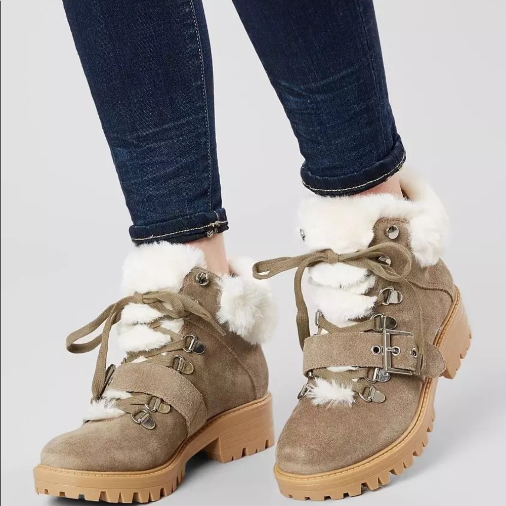 KENDALL & KYLIE “Edison” winter hiking shearling boot Size 7.5